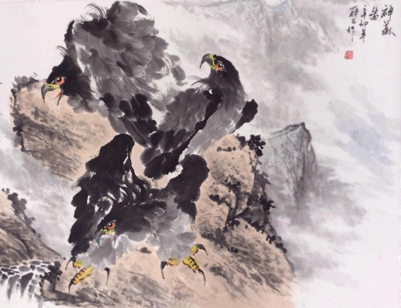 郭曉恒 花鳥畫 《神威》