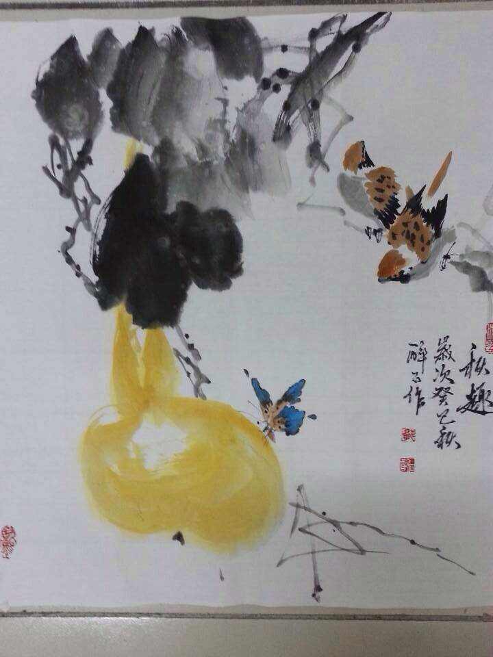 郭曉恒 花鳥畫《積趣》